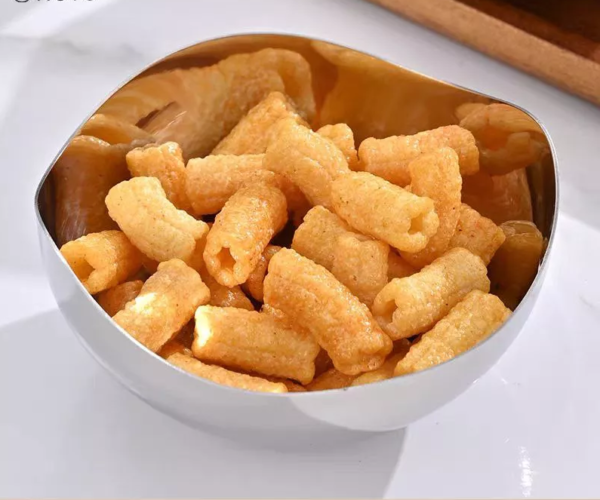 luxury 2 bowl serving set – stainless steel & wooden tray luxury 2 bowl serving set – stainless steel & wooden tray