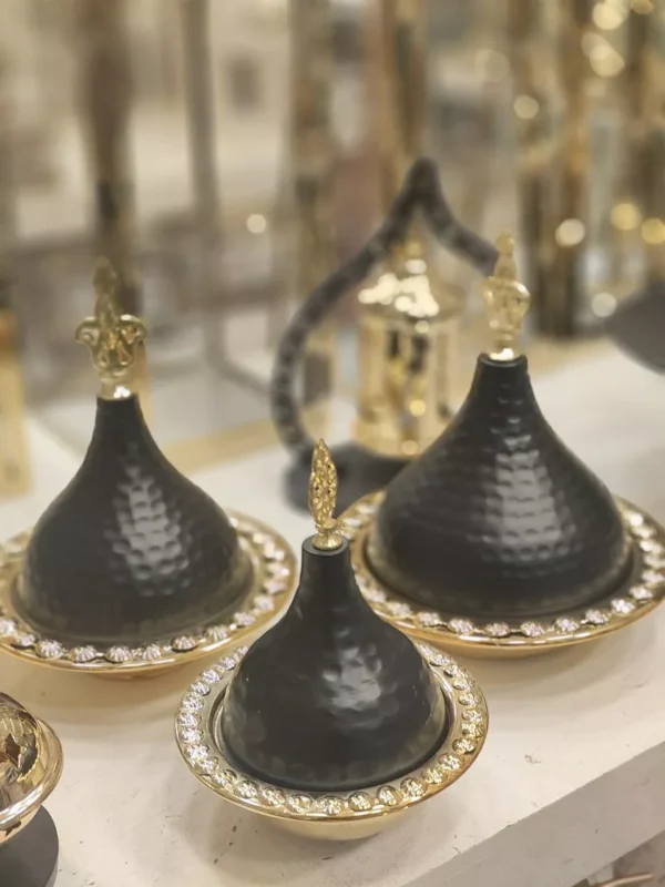 luxury black & gold hammered metal serving set – 3 sizes luxury black & gold hammered metal serving set – 3 sizes