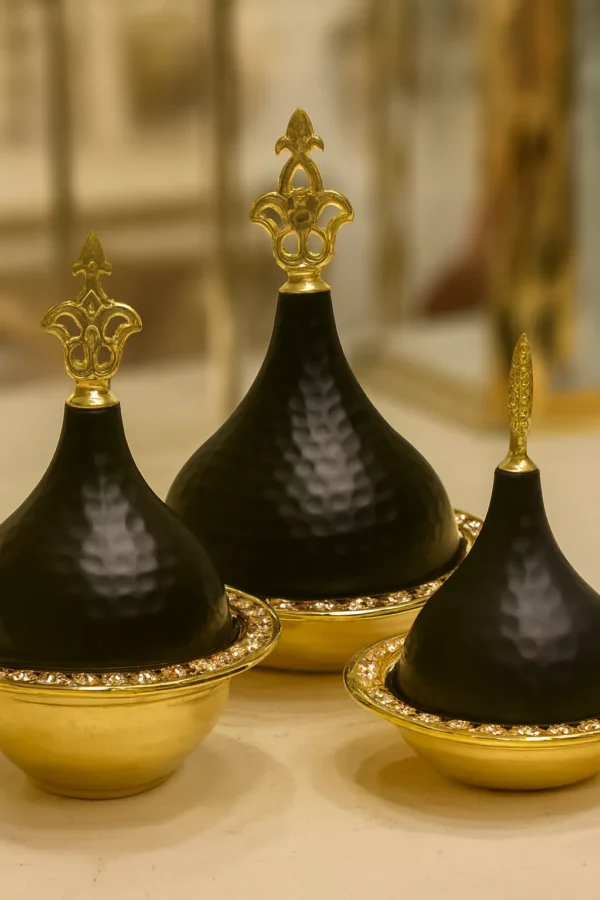 luxury black & gold hammered metal serving set – 3 sizes luxury black & gold hammered metal serving set – 3 sizes