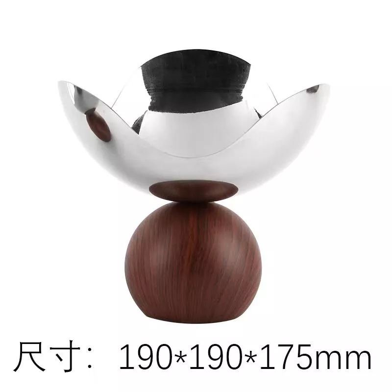 luxury decorative bowl – modern metal & wood design