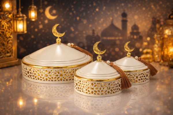 luxury ramadan dates serving set with elegant islamic design luxury ramadan dates serving set with elegant islamic design