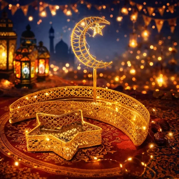 luxury ramadan serving set – crescent & star luxury ramadan serving set – crescent & star