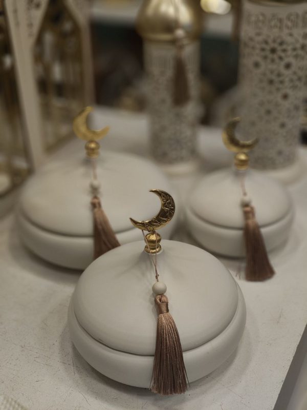 premium islamic metal serving set – 3 piece with crescent moon & ornate dome design premium islamic metal serving set – 3 piece with crescent moon & ornate dome design