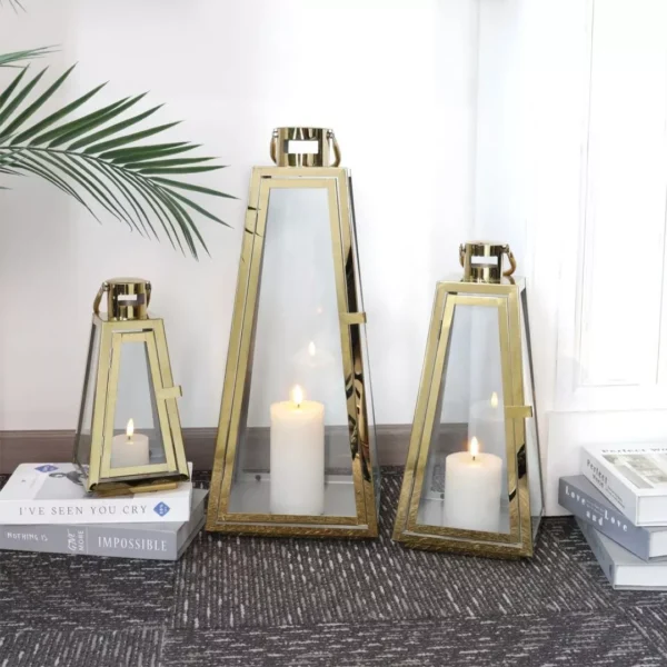 premium 3 piece ramadan lantern set with elegant pyramid design for islamic decor premium 3 piece ramadan lantern set with elegant pyramid design for islamic decor