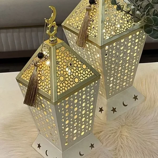 ramadan crescent lantern set – elegant gold décor ramadan crescent lantern set – elegant gold décor