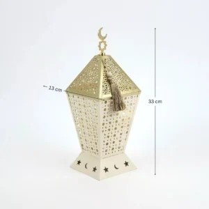ramadan crescent lantern set – elegant gold décor