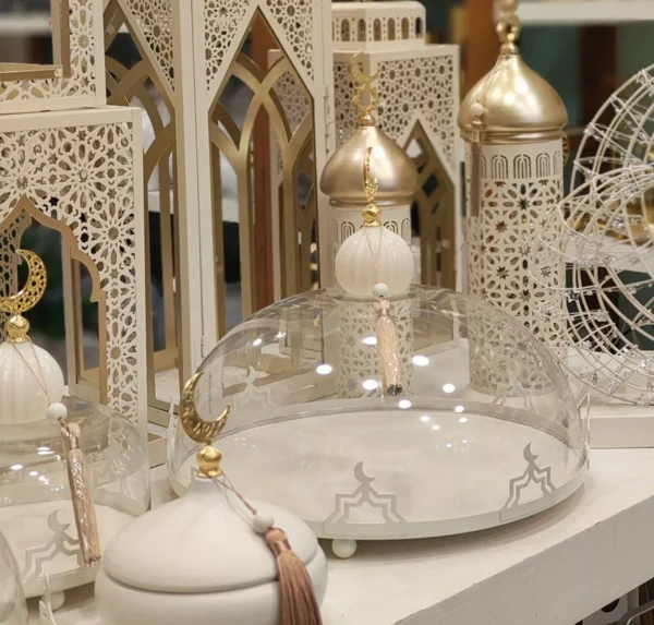 ramadan glass cloche set – 3 pieces display width: 31, 26, 17 cm ramadan glass cloche set – 3 pieces display width: 31, 26, 17 cm