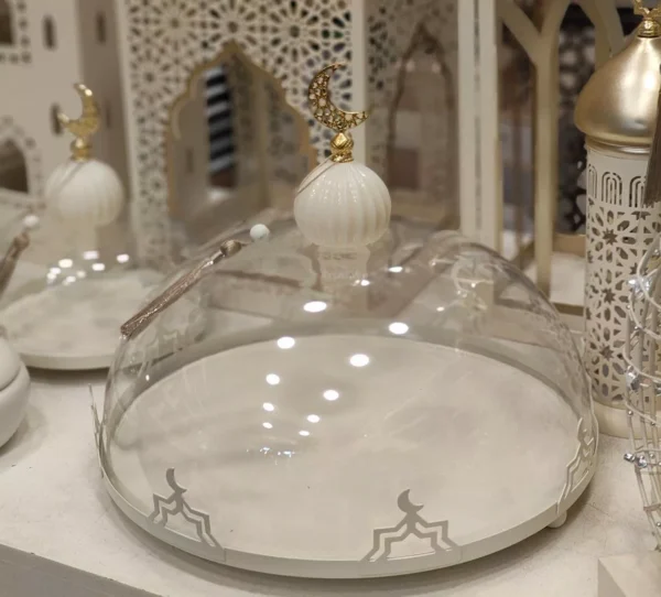 ramadan glass cloche set – 3 pieces display width: 31, 26, 17 cm ramadan glass cloche set – 3 pieces display width: 31, 26, 17 cm