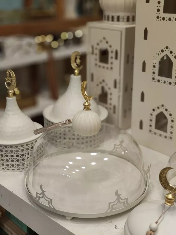 ramadan glass cloche set – 3 pieces display width: 31, 26, 17 cm ramadan glass cloche set – 3 pieces display width: 31, 26, 17 cm