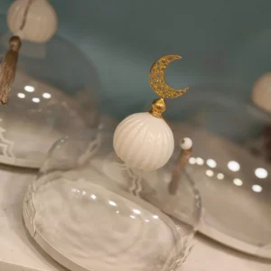 ramadan glass cloche set – 3 pieces display width: 31, 26, 17 cm