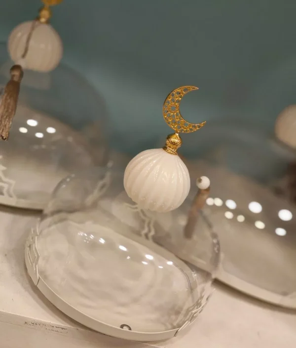 ramadan glass cloche set – 3 pieces display width: 31, 26, 17 cm ramadan glass cloche set – 3 pieces display width: 31, 26, 17 cm