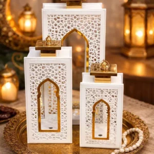 islamic decorative lantern set – 3 pcs