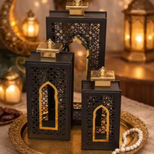 islamic decorative lantern set – 3 pcs