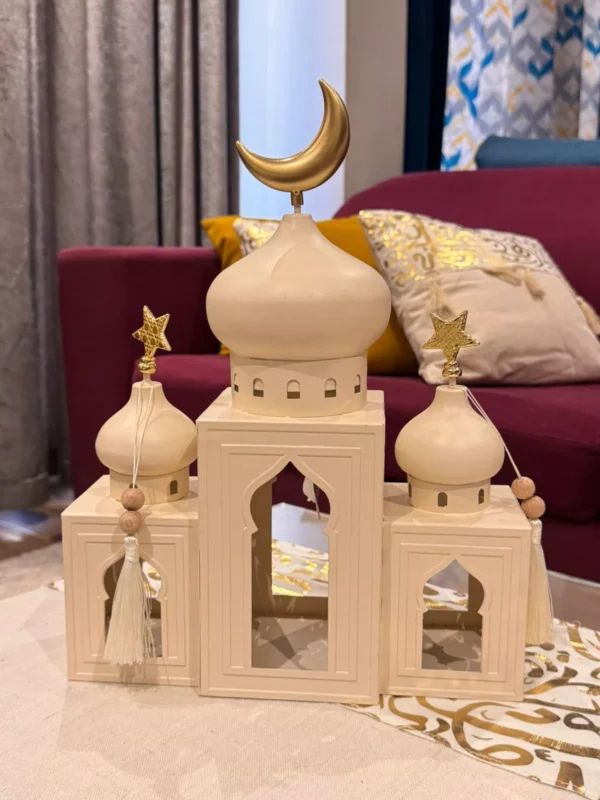 luxury metal mosque lantern candle holder ramadan decorative piece luxury metal mosque lantern candle holder ramadan decorative piece
