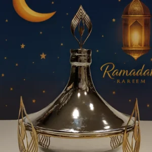 luxury ramadan date server – decorative metal tagine