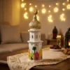 ramadan mosque centerpiece – golden dome & crescent decor with colorful arches