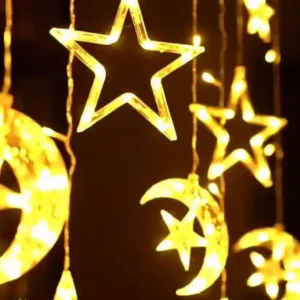 star & moon led string lights – 3.5m – ultra bright – plug in