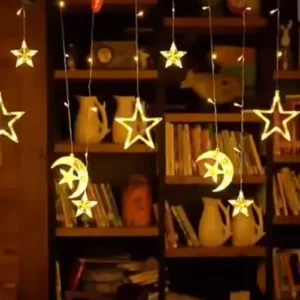 star & moon led string lights – 3.5m – ultra bright – plug in